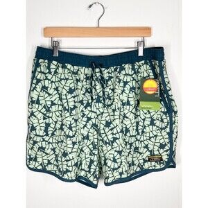 NWT L.L. Bean All Adventure Swim Shorts  7” Tropical Print Large